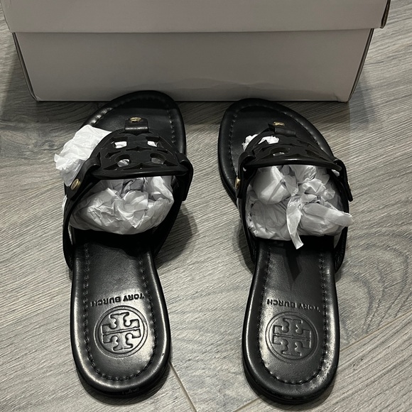 Tory Burch Black Leather Sandals - Picture 3 of 14